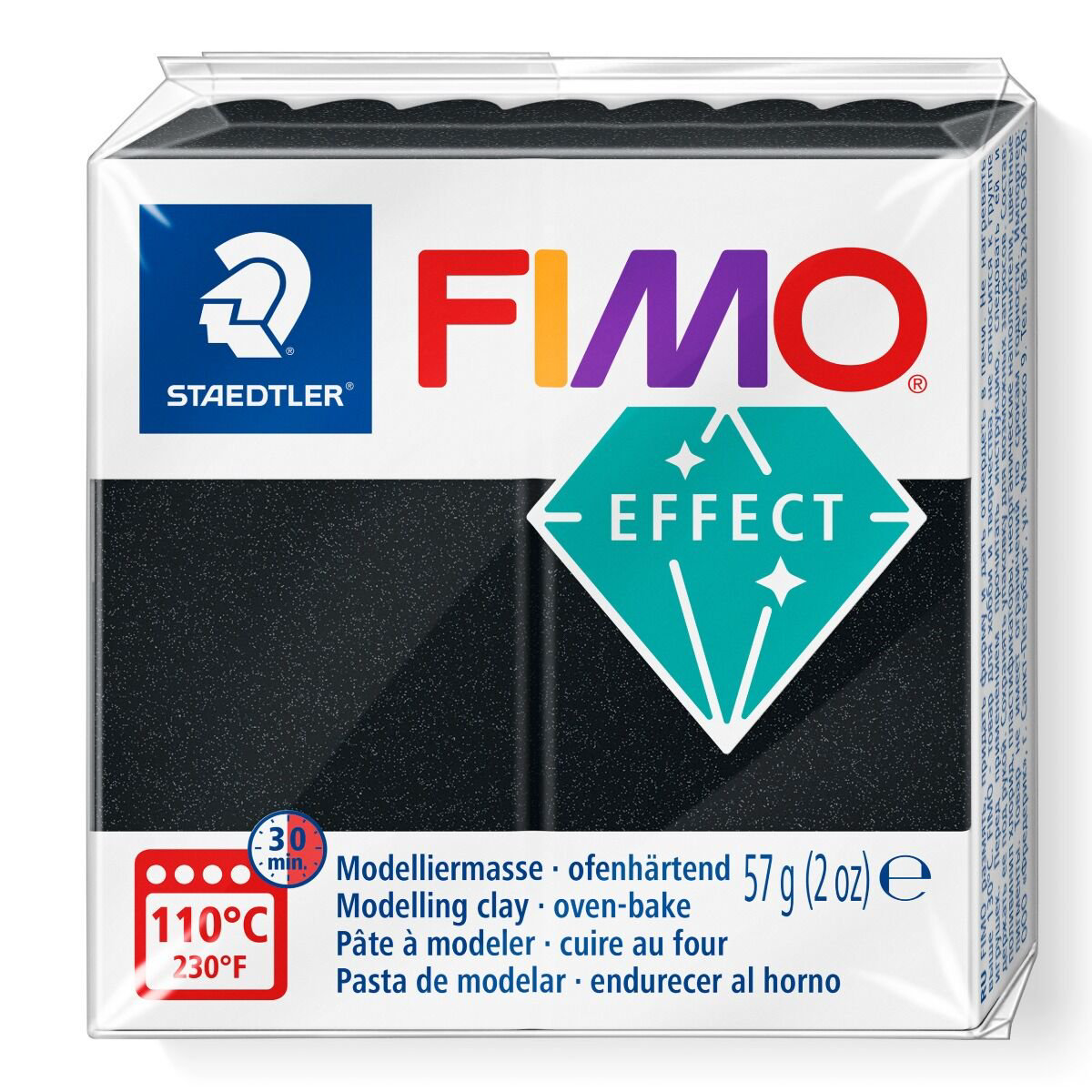 Полимерная глина Staedtler Fimo Effect black pearl 57гр купить,NaN