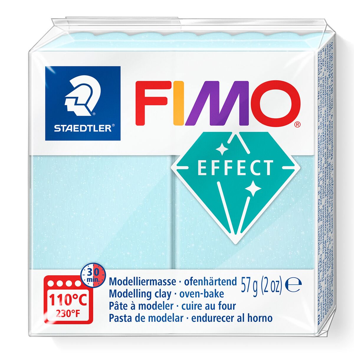 Полимерная глина Staedtler Fimo Effect blue ice quartz 57гр купить,NaN