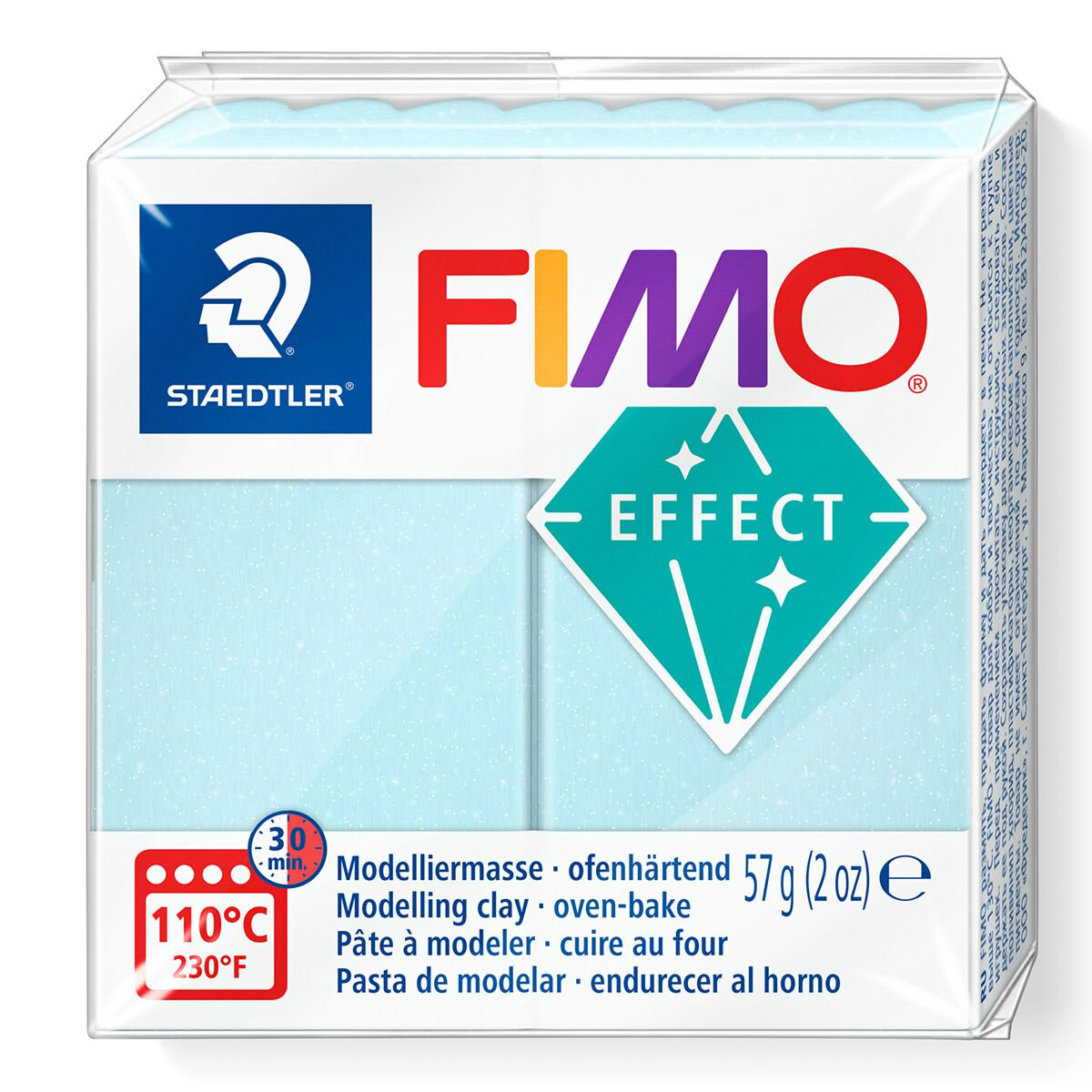 Полимерная глина Staedtler Fimo Effect blue ice quartz 57гр купить,NaN