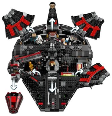 Конструктор LEGO Темный Сокол Тысячелетия, деталей 1578 шт купить,0