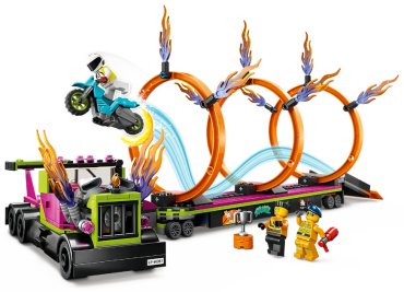 Конструктор LEGO Трюковый грузовик и огненное кольцо, деталей 479 шт