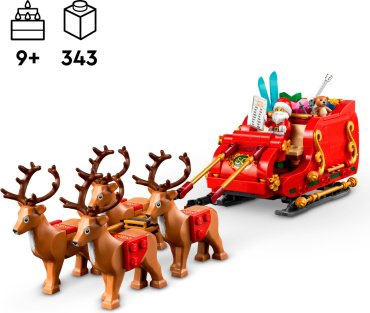 Конструктор LEGO Сани Санты Iconic, деталей 343 шт купить,NaN