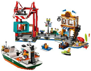 Конструктор LEGO Морская гавань с грузовым судном, деталей 1226 шт