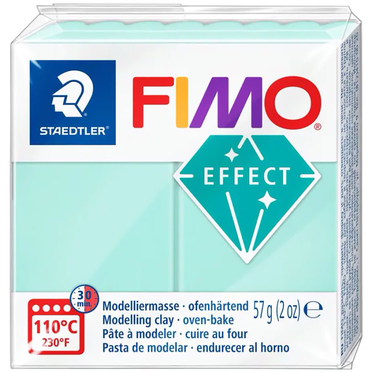 Полимерная глина Staedtler Fimo Effect mint  57гр купить,NaN