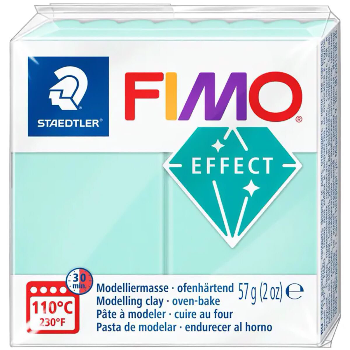 Полимерная глина Staedtler Fimo Effect mint  57гр купить,NaN