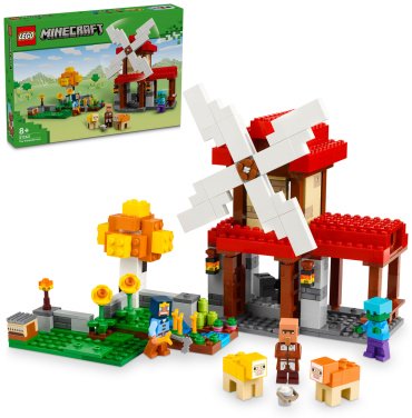 Конструктор LEGO Ферма с ветряной мельницей Minecraft, деталей 462 шт