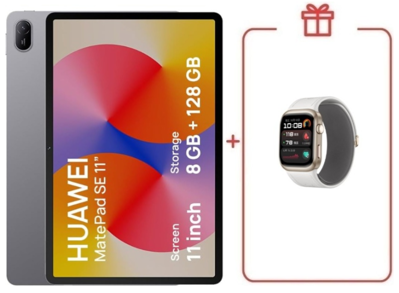 Планшет Huawei MatePad SE AGS6-W09 11 дюйм 8 Гб/128 Гб серый + подарок