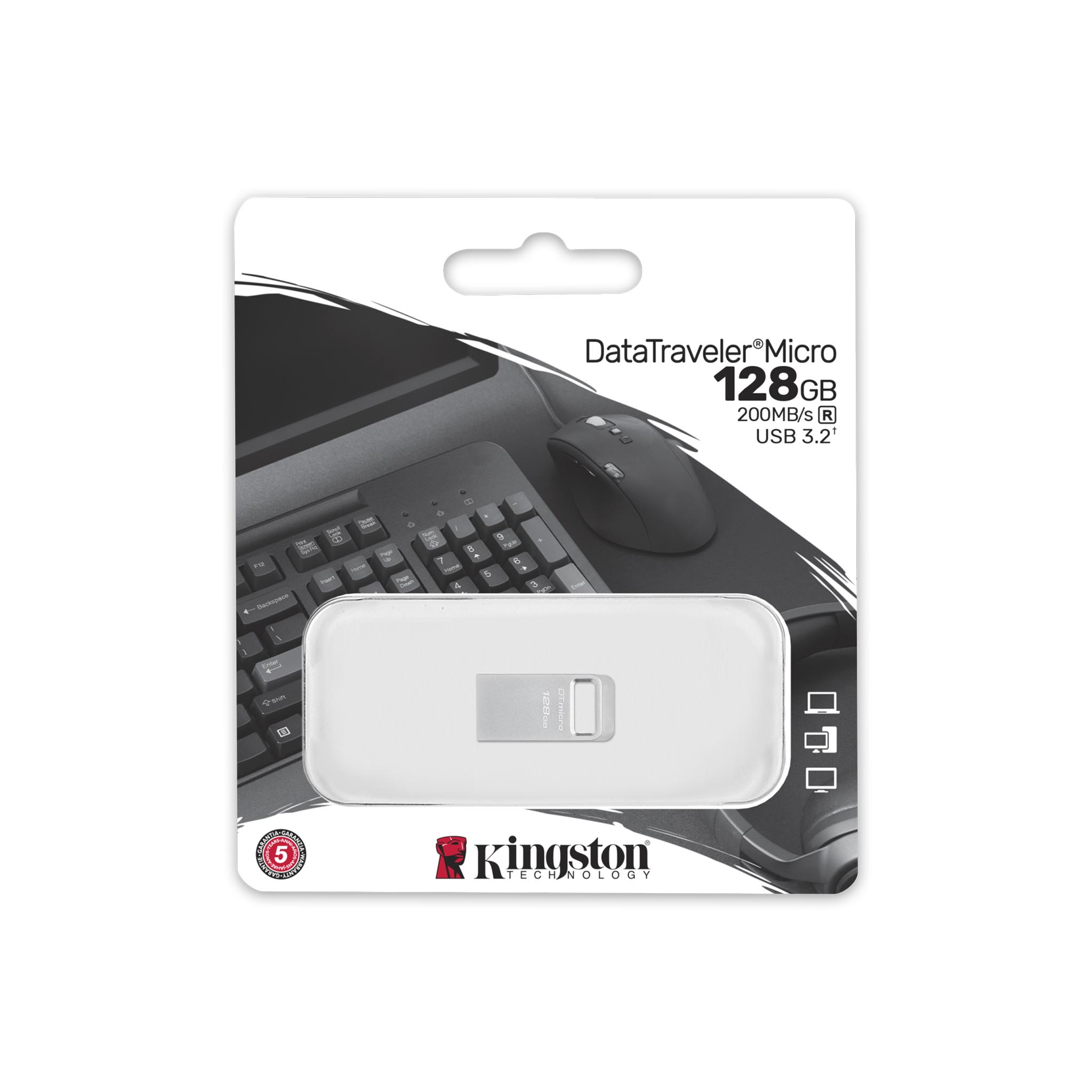 USB флешка Kingston DTMC3G2/128GB серебристая купить,0