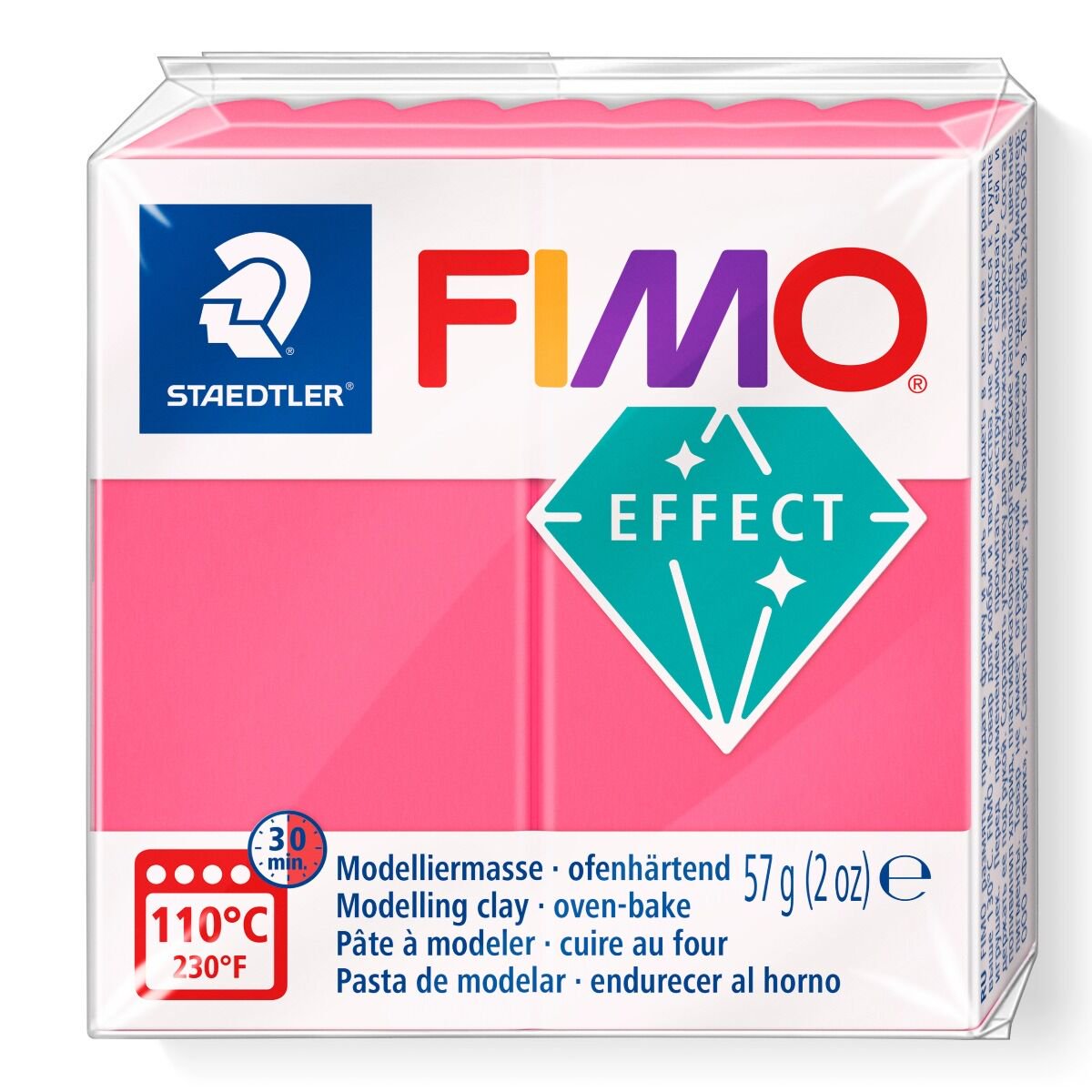 Полимерная глина Staedtler Fimo Effect translucent red 57гр купить,NaN