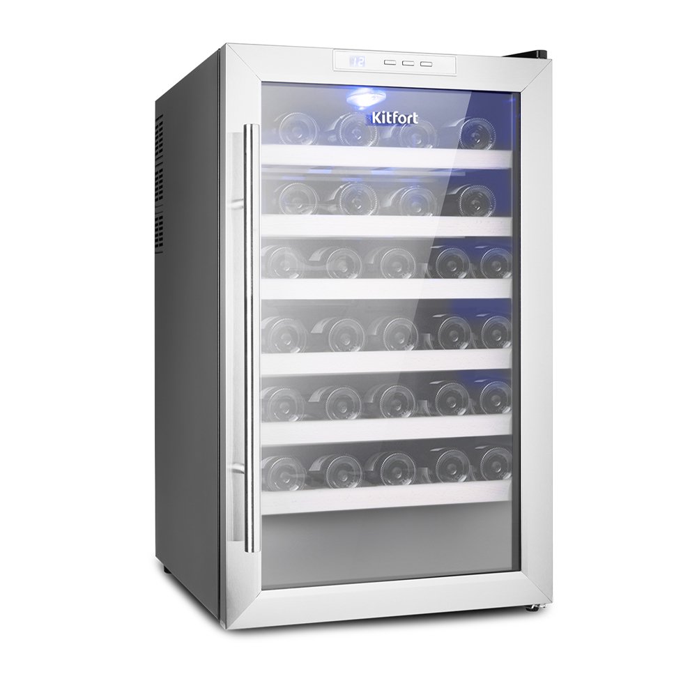 Винный шкаф Kitfort KT-2410 черный - ForteMarket Винный шкаф Kitfort KT-2410 черный купить,0