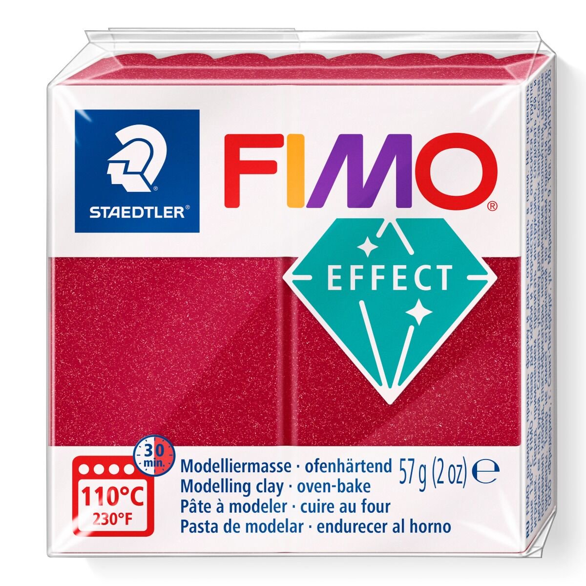 Полимерная глина Staedtler Fimo Effect ruby red metall 57гр купить,NaN