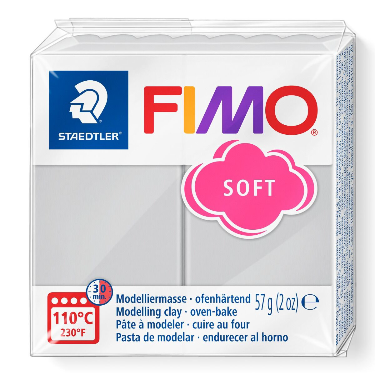 Полимерная глина Staedtler Fimo soft dolphin grey 57гр купить,NaN