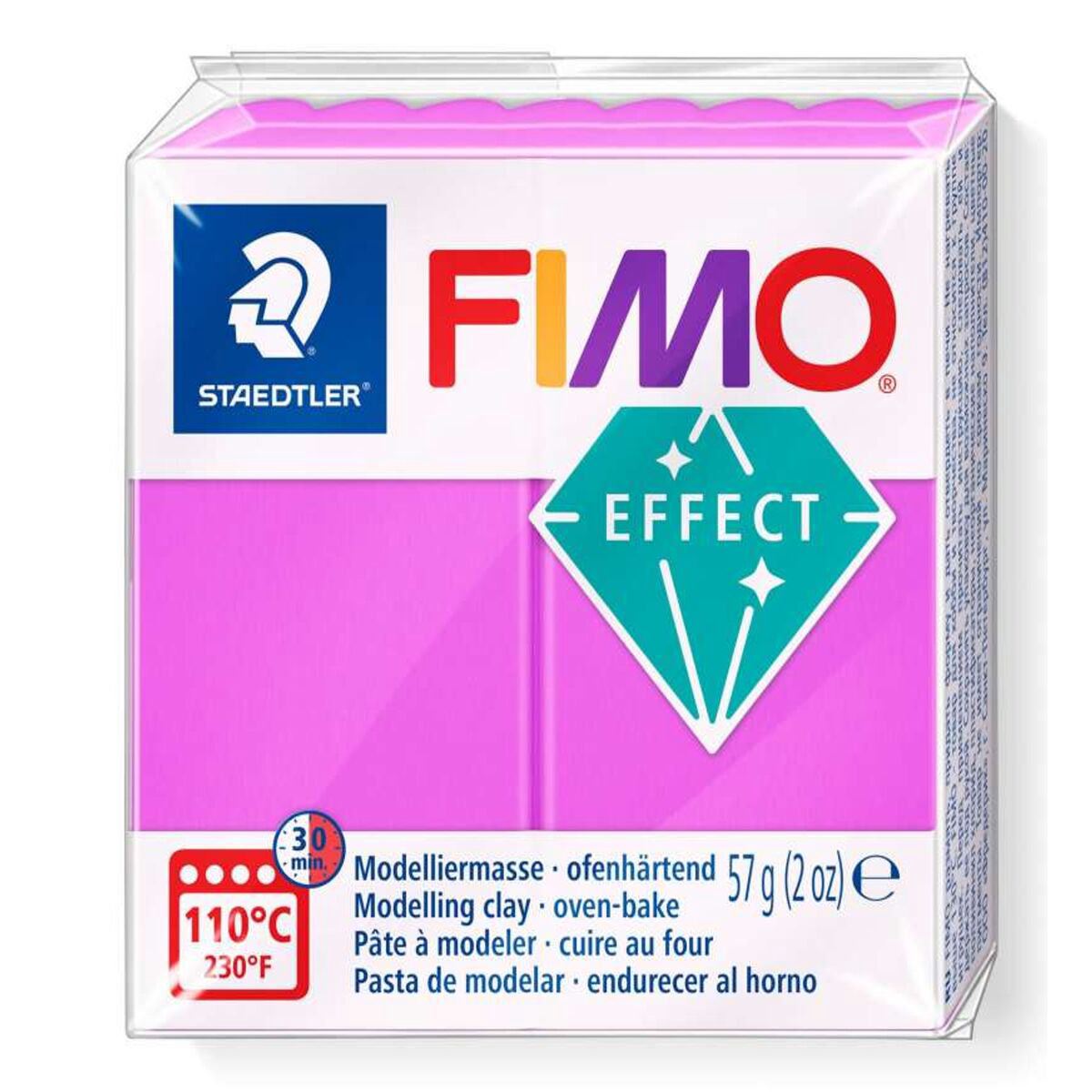 Полимерная глина Staedtler Fimo Effect neon purple 57гр купить,NaN