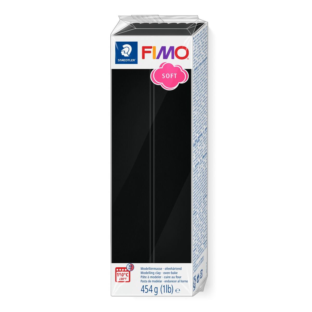 Полимерная глина Staedtler Fimo soft black 454гр купить,NaN