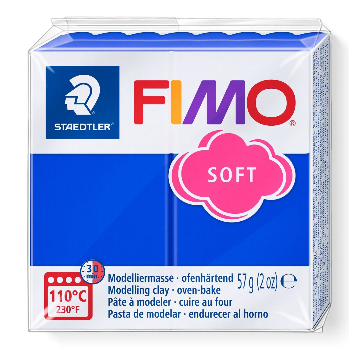 Полимерная глина Staedtler Fimo soft brilliant blue 57гр купить,NaN