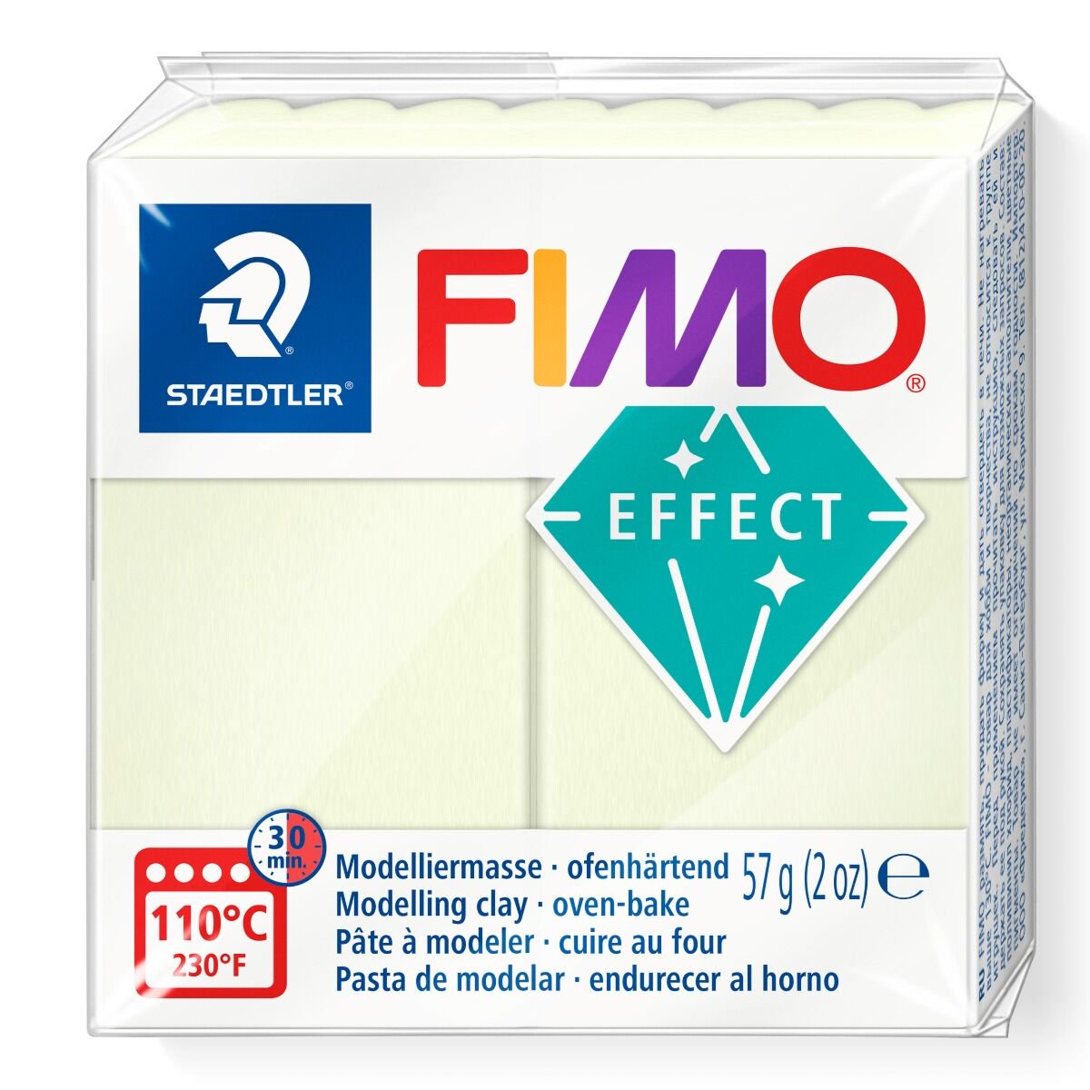 Полимерная глина Staedtler Fimo Effect noctilucent 57гр купить,NaN