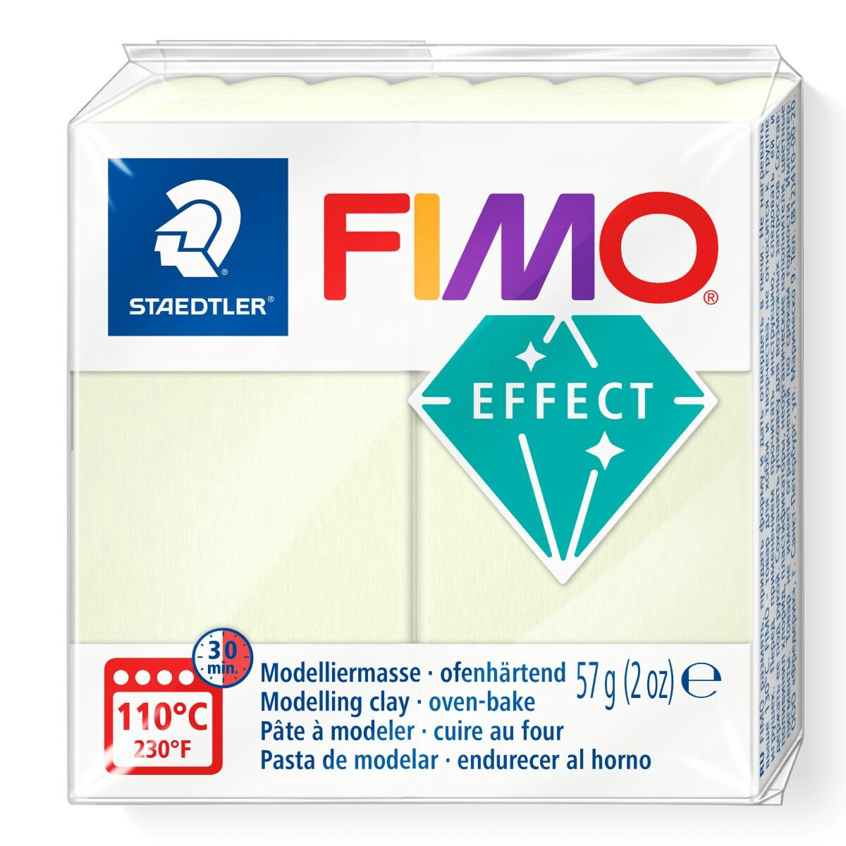 Полимерная глина Staedtler Fimo Effect noctilucent 57гр купить,NaN