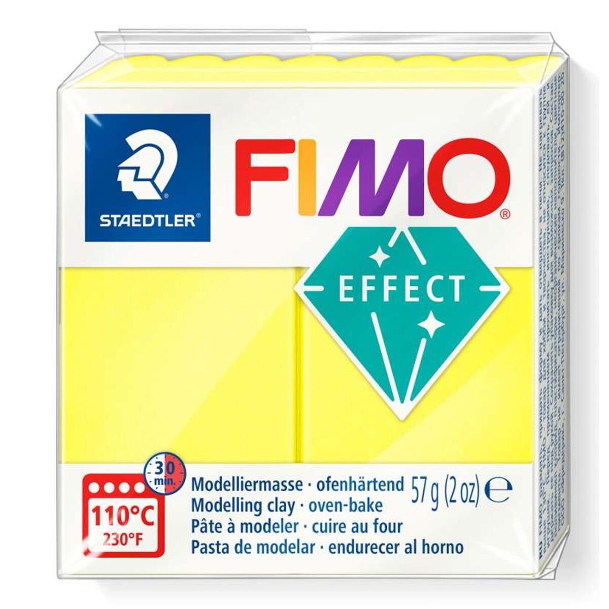 Полимерная глина Staedtler Fimo Effect neon yellow 57гр купить,NaN