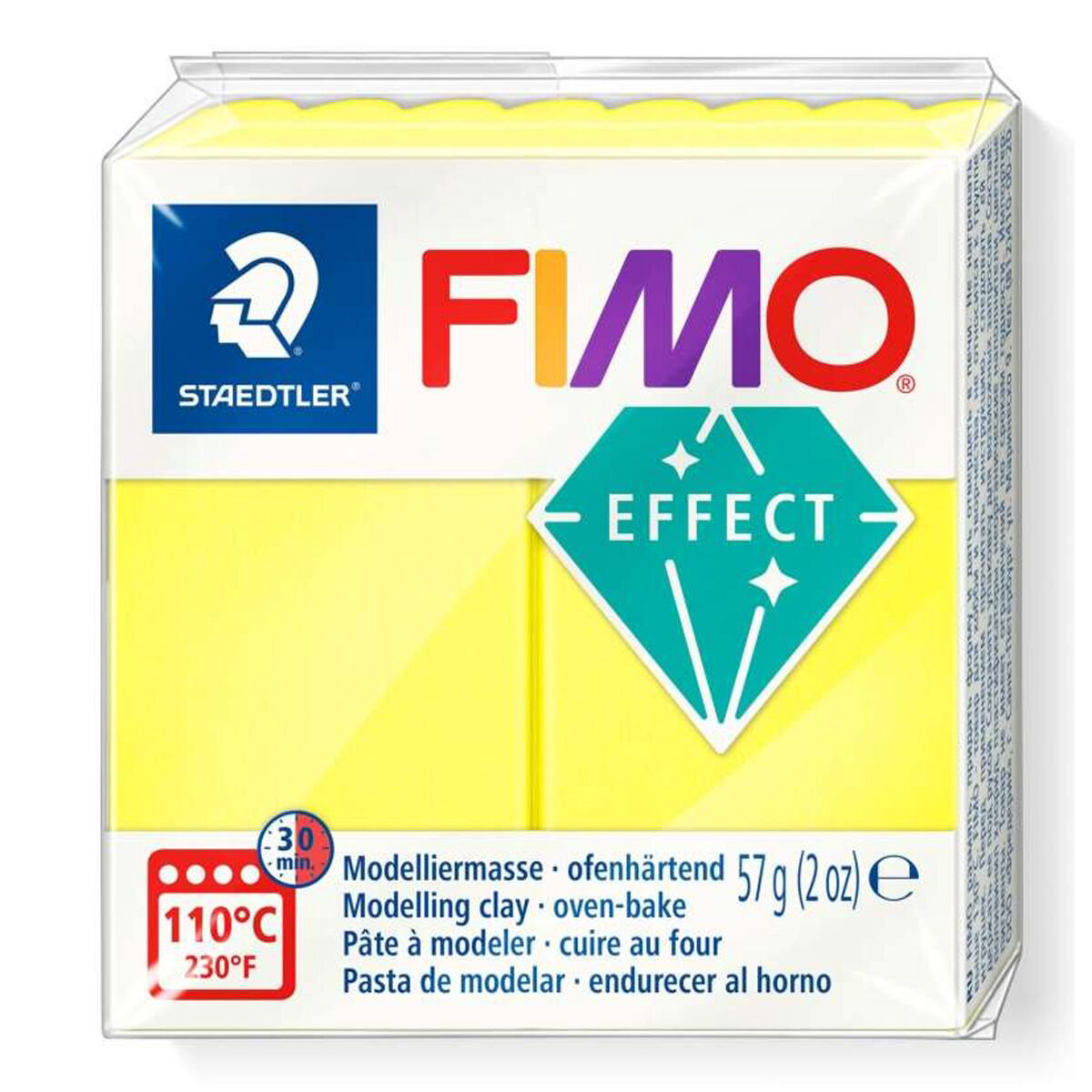Полимерная глина Staedtler Fimo Effect neon yellow 57гр купить,NaN