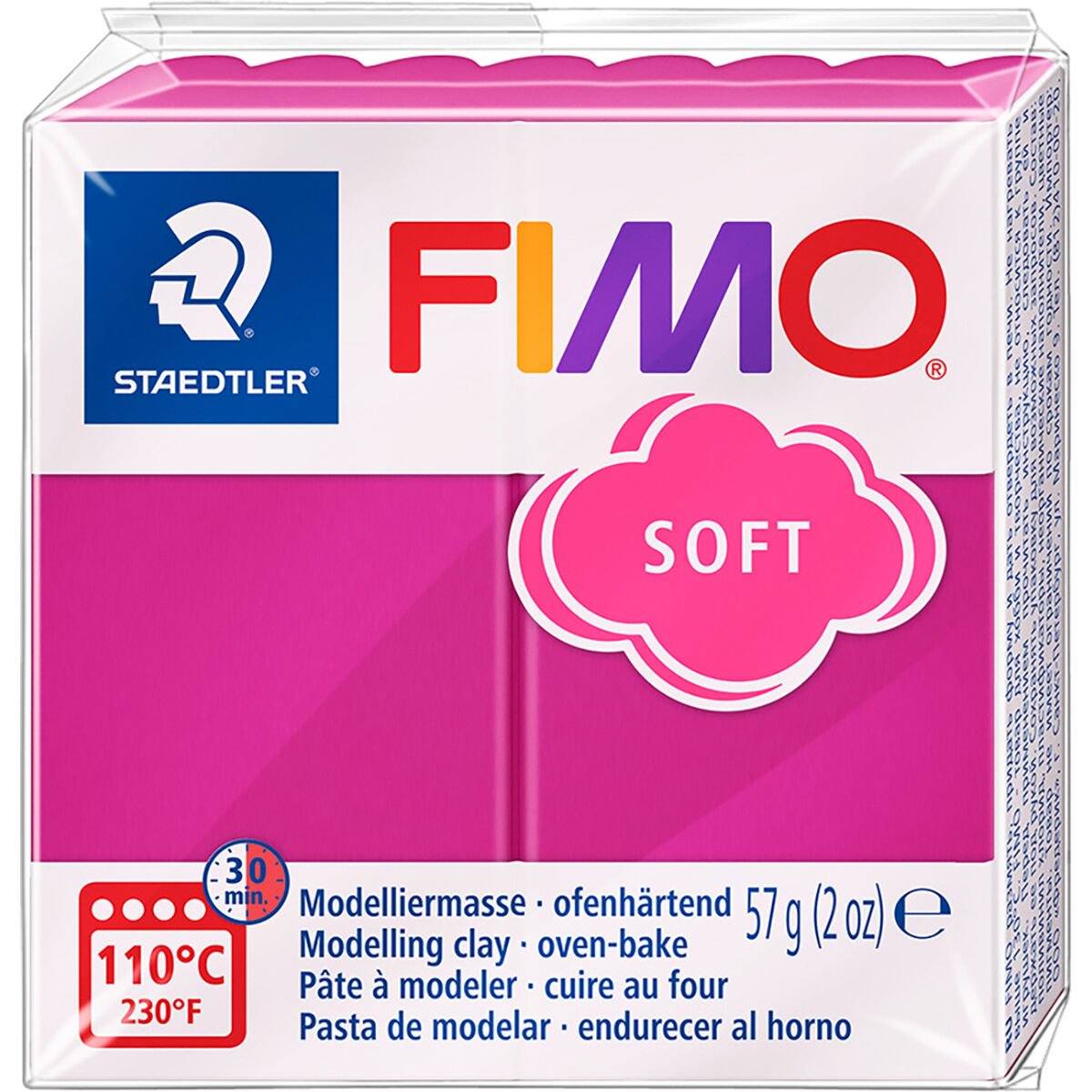 Полимерная глина Staedtler Fimo soft raspberry 57гр купить,NaN