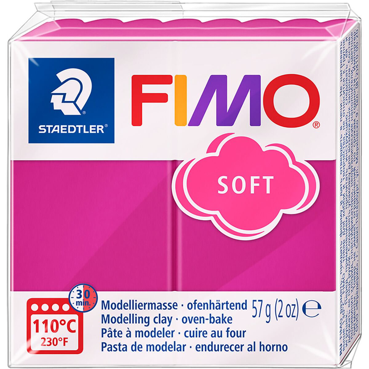 Полимерная глина Staedtler Fimo soft raspberry 57гр купить,NaN