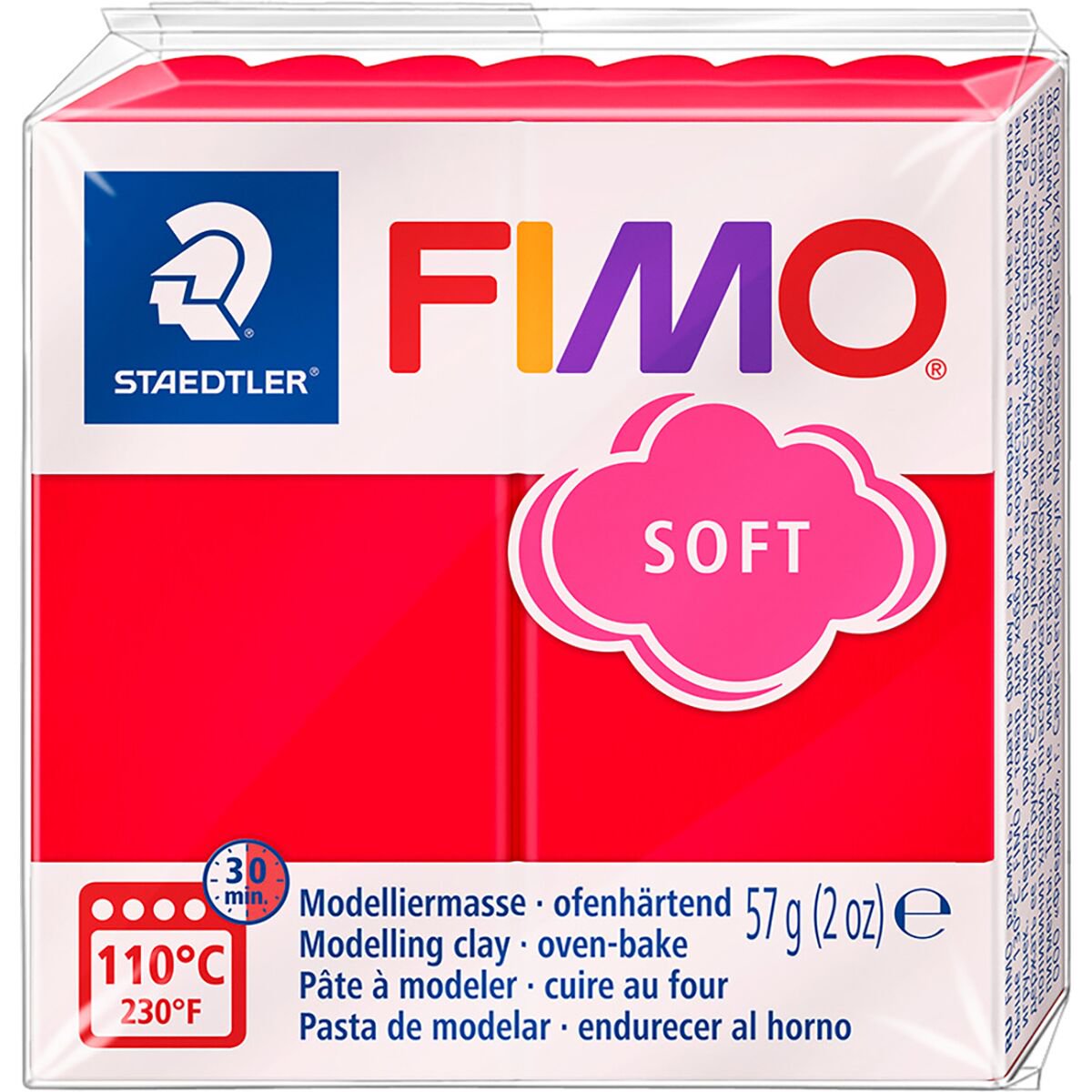 Полимерная глина Staedtler Fimo soft indian red 57гр купить,NaN