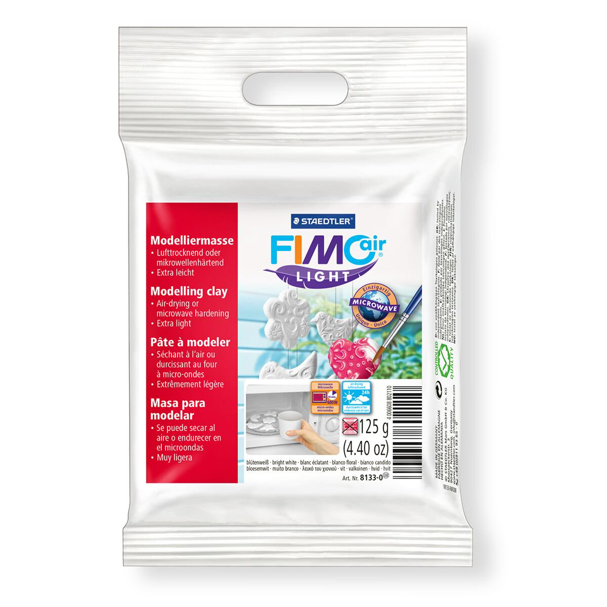 Полимерная глина Staedtler FimoAir light white 125гр купить,NaN