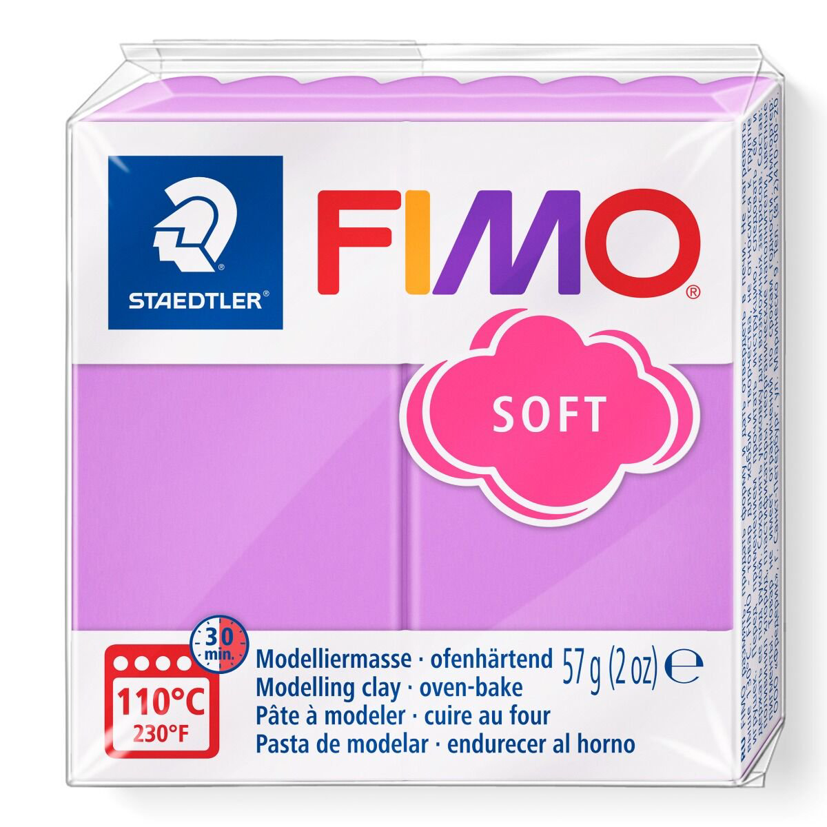 Полимерная глина Staedtler Fimo soft lavender 57гр купить,NaN