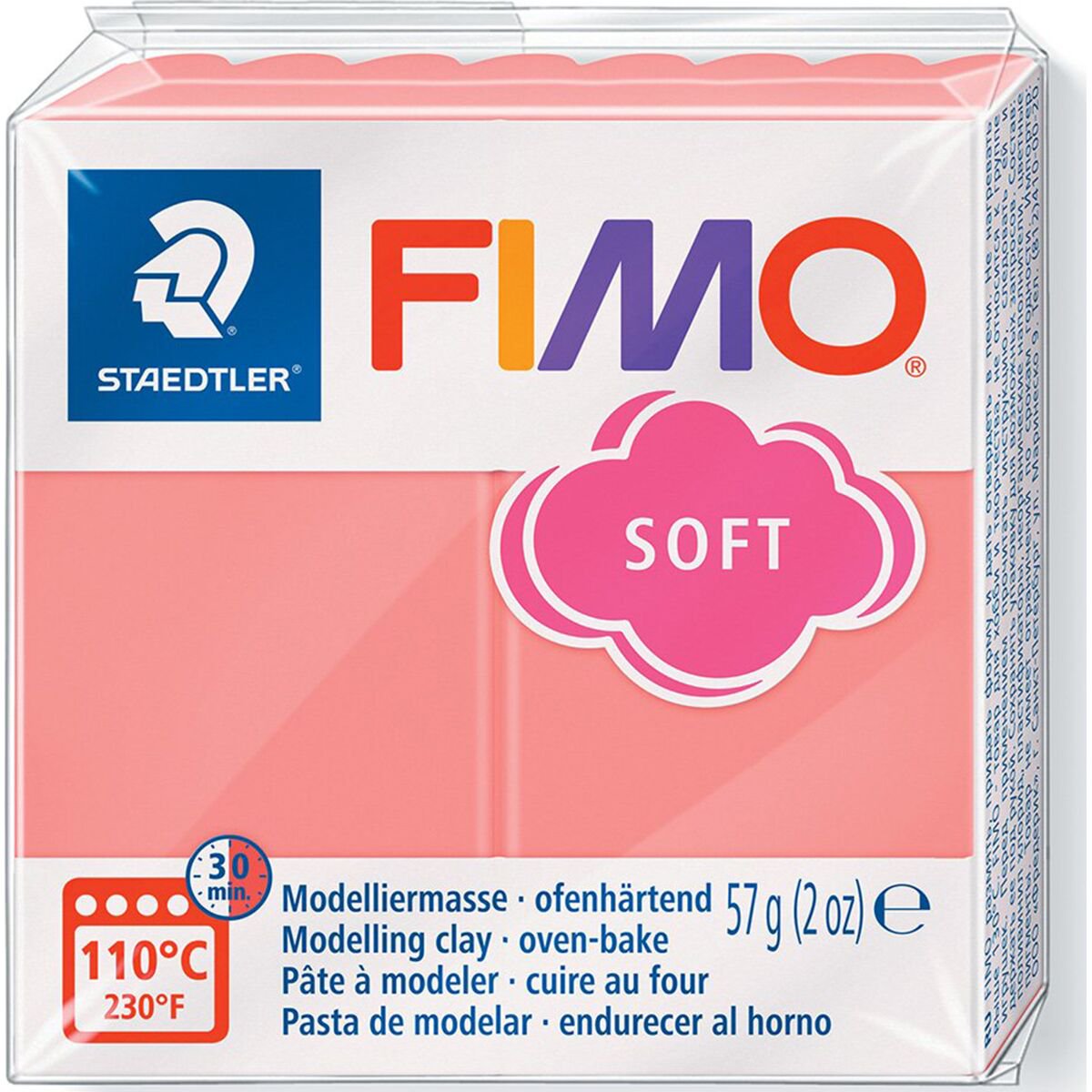 Полимерная глина Staedtler Fimo soft pink grapefruit 57гр купить,NaN