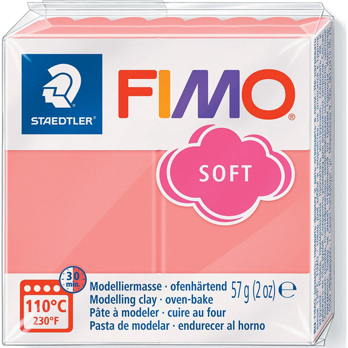Полимерная глина Staedtler Fimo soft pink grapefruit 57гр купить,NaN