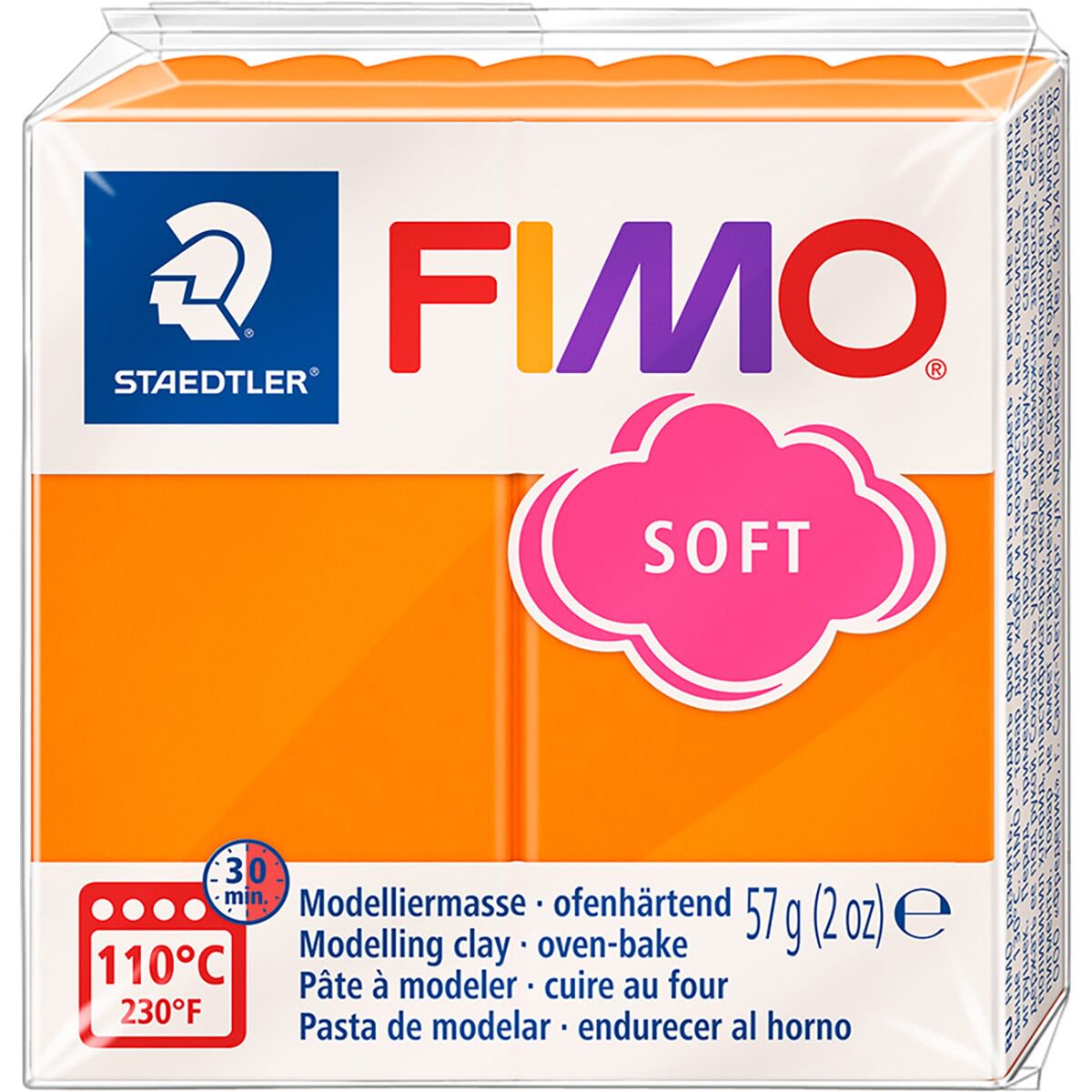 Полимерная глина Staedtler Fimo soft tangerine 57гр купить,NaN