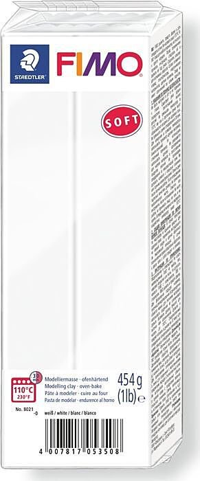 Полимерная глина Staedtler Fimo soft white 454гр купить,NaN