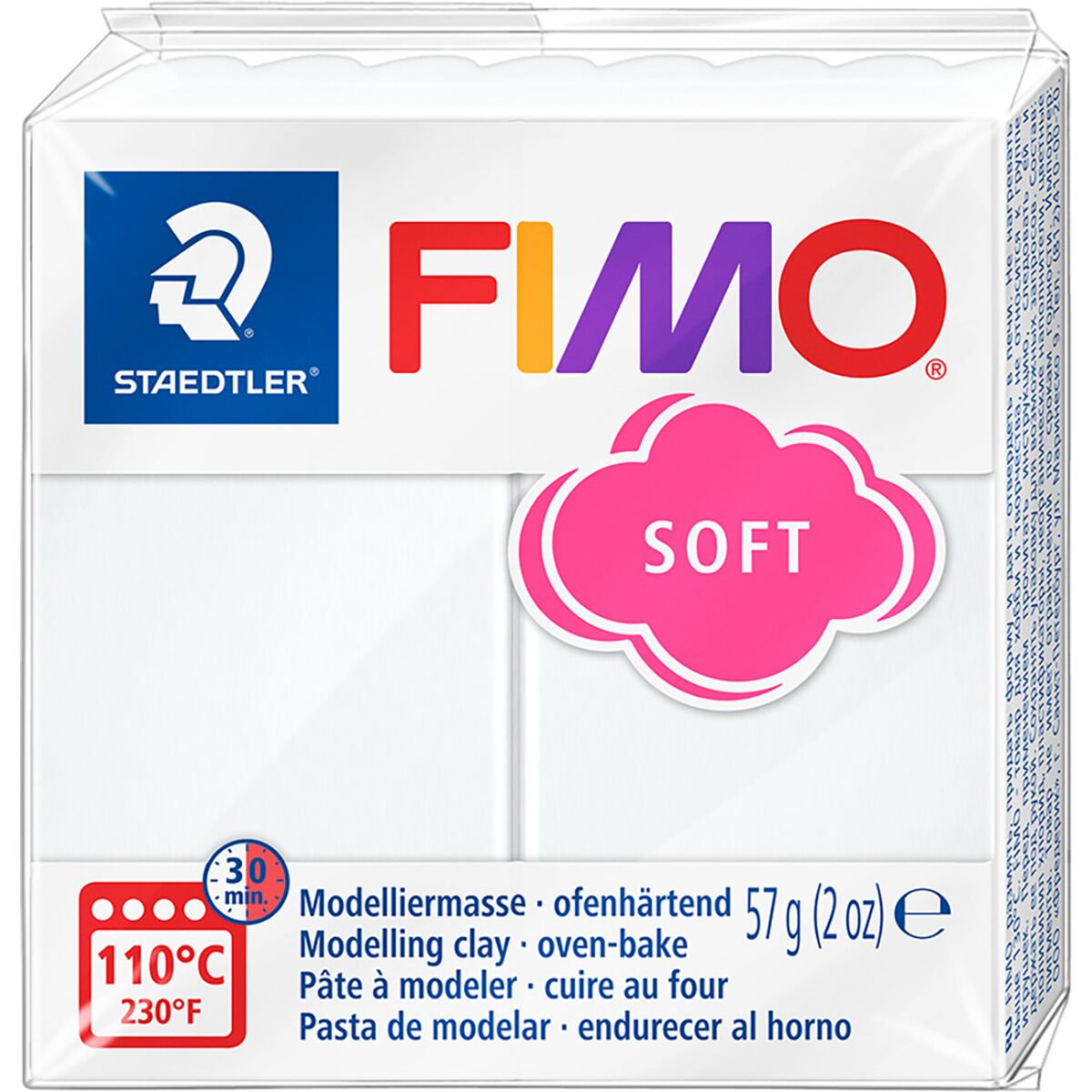 Полимерная глина Staedtler Fimo soft white 57гр купить,NaN