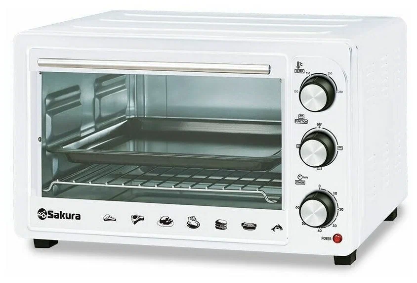 Мини-печь Sakura SA-7025W белая купить,NaN