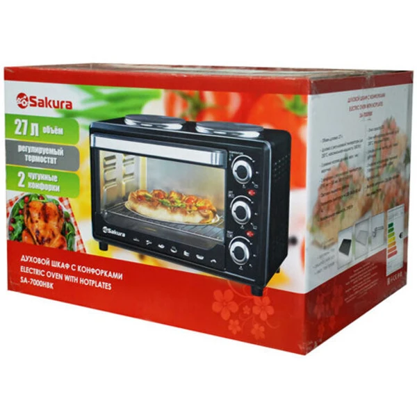 Мини-печь Sakura SA-7000HBK черная купить,NaN