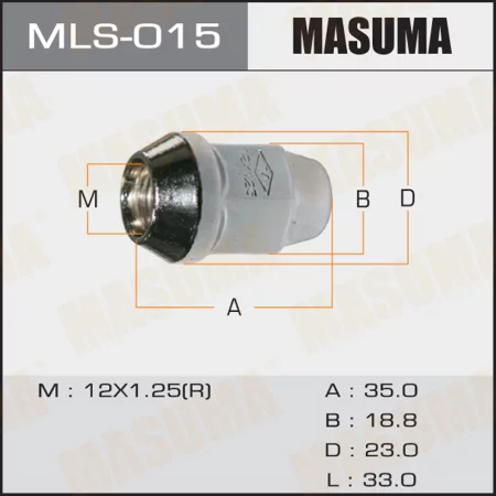 Гайка колесная Masuma mls-015 12x1.25 S-19 купить,NaN
