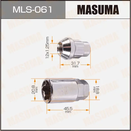 Гайка колесная Masuma mls-061 12x1.25 R купить,NaN