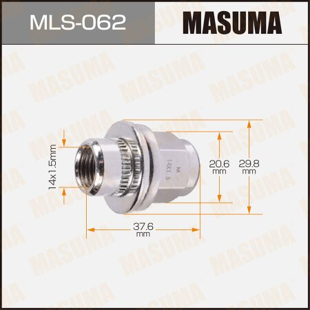 Гайка колесная Masuma mls-062 14x1.25 S-21  купить,NaN