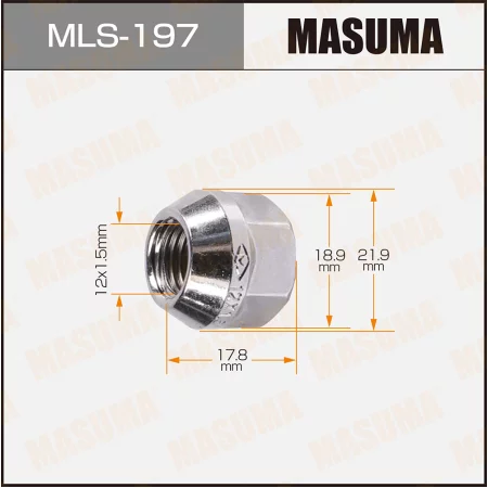 Гайка колесная Masuma mls-197 12x1.5 S-19 купить,NaN
