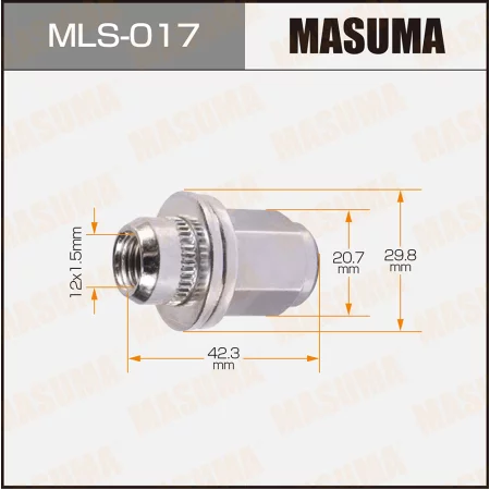 Гайка колесная Masuma mls-017 12x1.25 S-21  купить,NaN