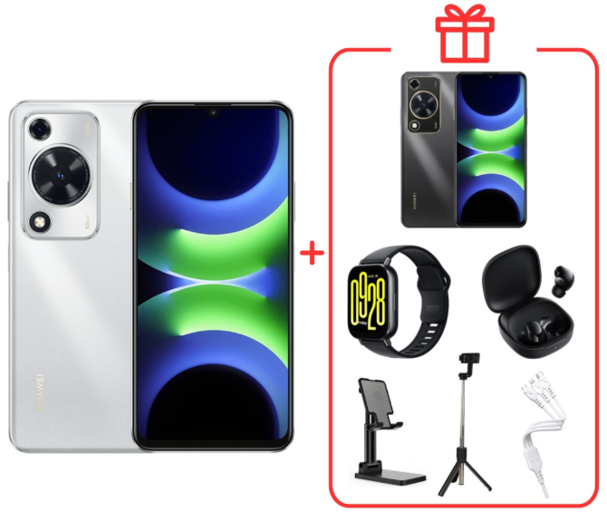 Смартфон Huawei Nova Y63 GFY-LX1 4/128Gb Silver + подарок купить,NaN