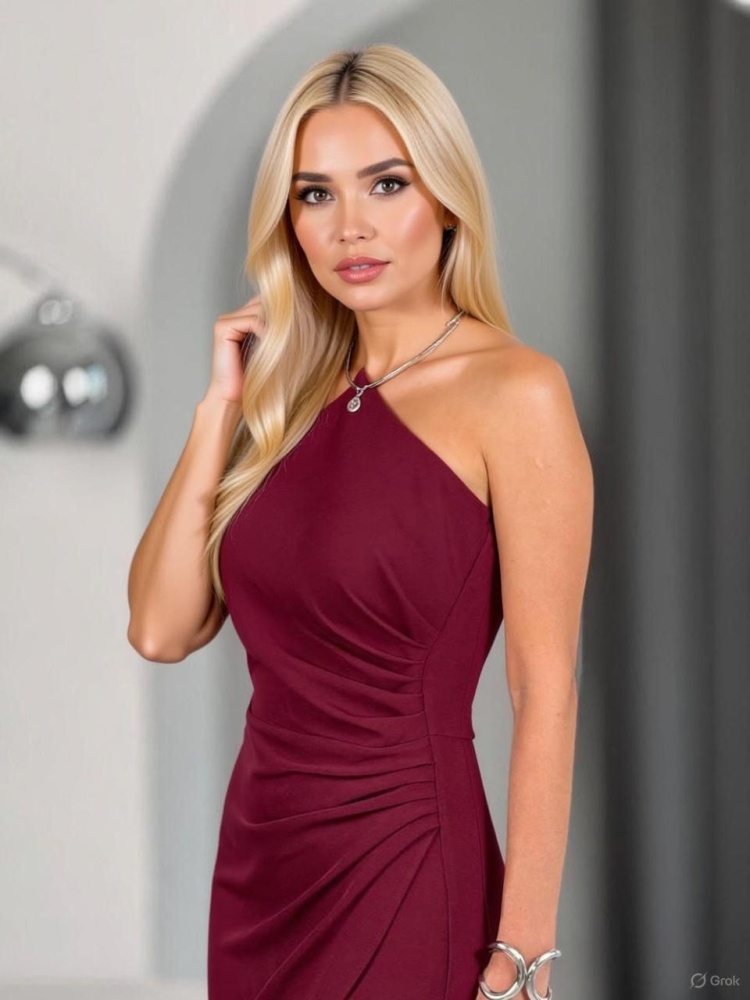 Платье вечернее Dominika 22245 бордовое 46 купить,NaN