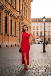 Платье вечернее Dominika 22245 красное 42