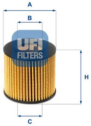 Масляный фильтр UFI 2508600 SH 4051