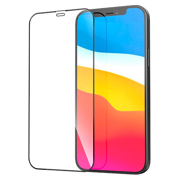Защитное стекло Moxom для Iphone 12/12 Pro Airbag Frame черное