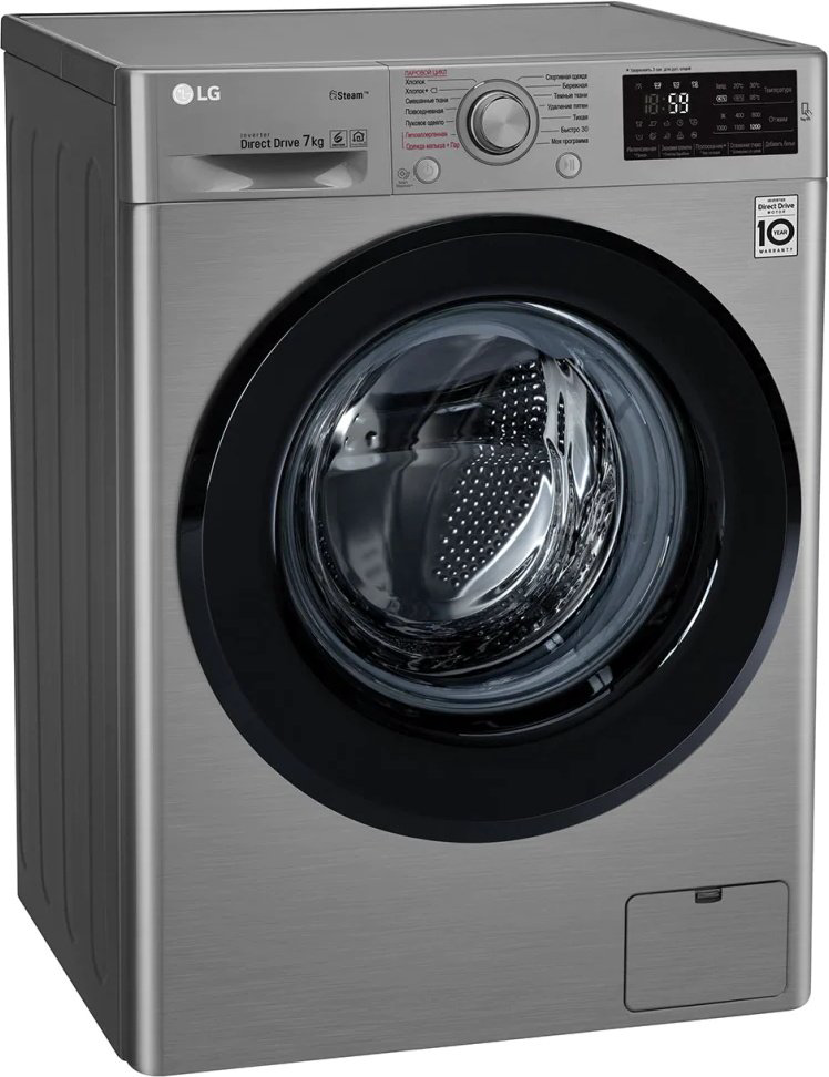 Стиральная машина LG F2M5HS6S серебристая  купить,NaN