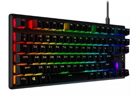Клавиатура HyperX Alloy Origins PBT HX Aqua TKL 639N9AA черная купить,0