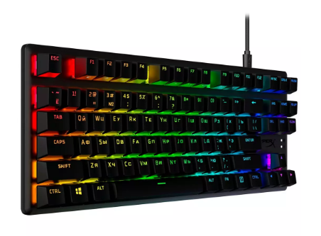 Клавиатура HyperX Alloy Origins Core PBT HX Red TKL 639N7AA черная - ForteMarket Клавиатура HyperX Alloy Origins Core PBT HX Red TKL 639N7AA черная купить,0
