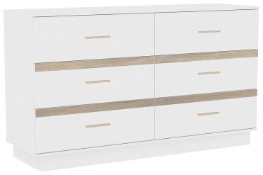 Комод Глазов Анона, 164x50x96 см, белый, бежевый купить,NaN