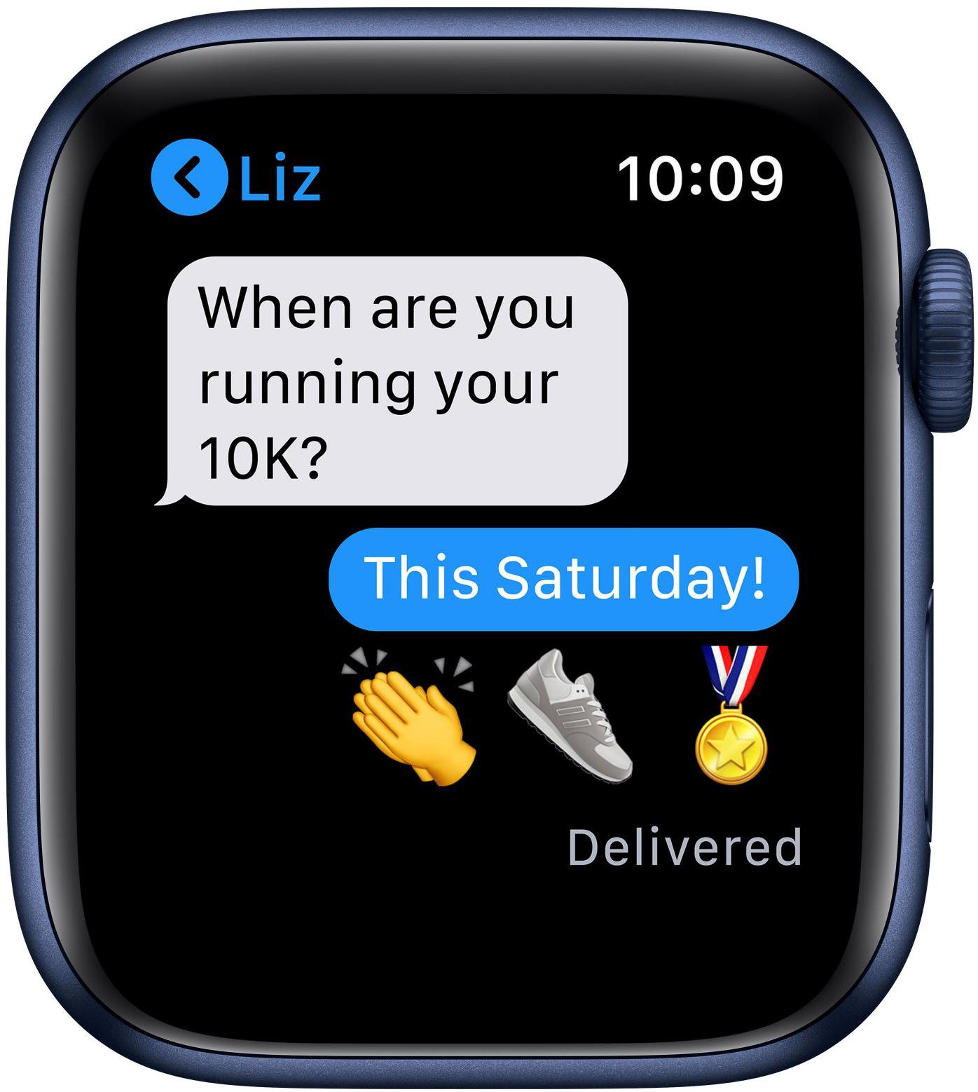 Смарт-часы Apple Watch Series 6 44mm M00J3 Sport Band Deep Navy-Blue купить,NaN